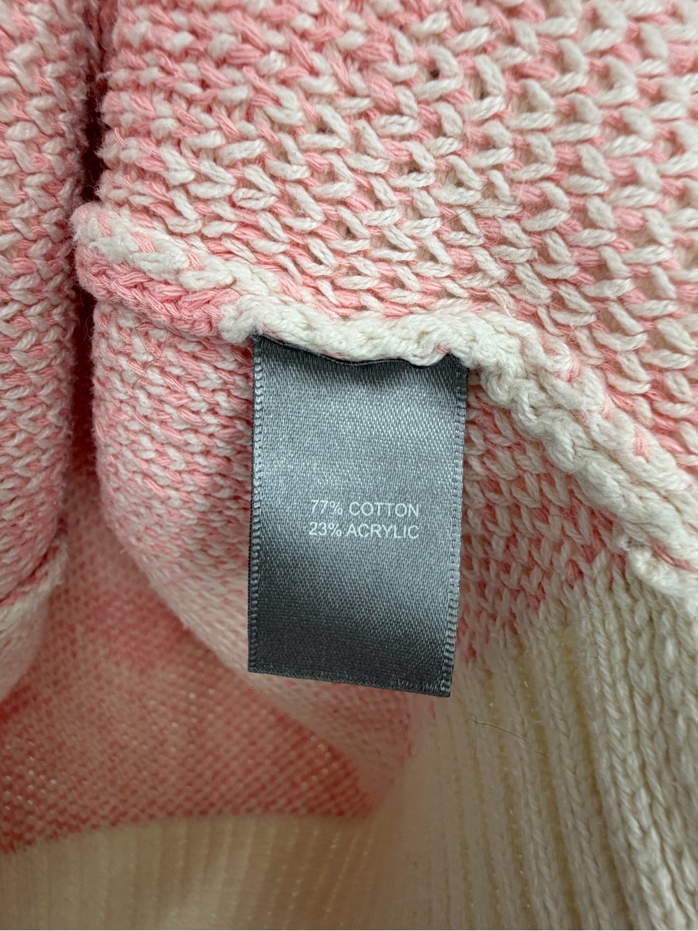 Marled Cream & Pink Heart Crewneck Sweater - Picture 5 of 6